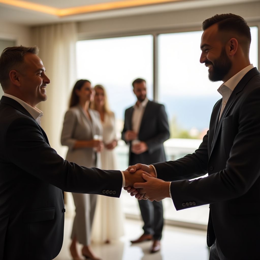Bodrum'da bir lüks villanın teslim töreni