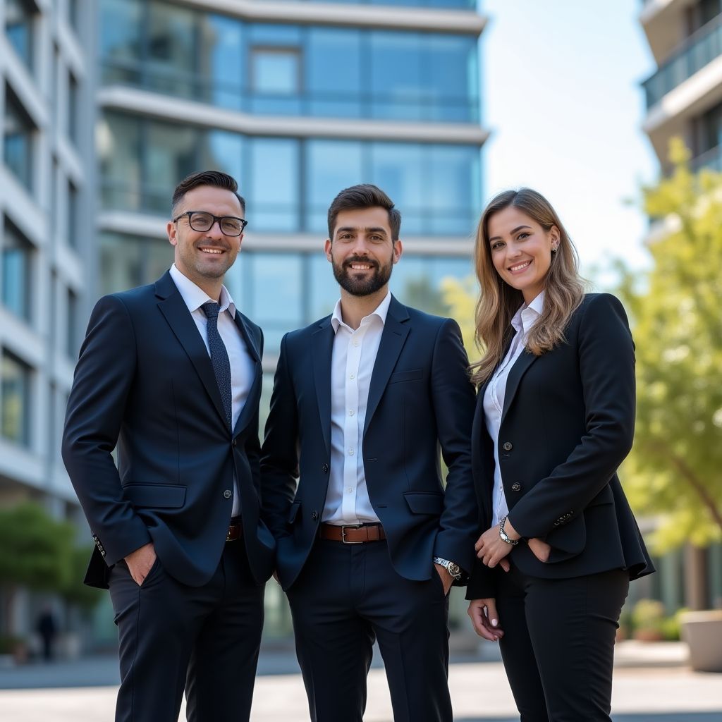 TürkEv emlak ekibi ofis önünde